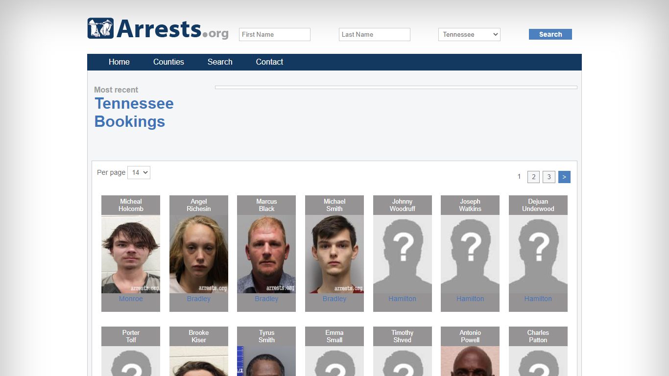 Tennessee Arrests and Inmate Search